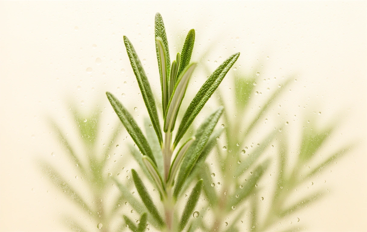 Frosted botanical glass laboratory aesthetic